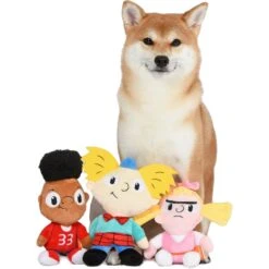 Fetch For Pets Nickelodeon Hey Arnold Gerald, Helga & Arnold Squeaky Plush Dog Toys, 3 Count -Pet Dog Toys 265281 PT3. AC SS1800 V1611091642