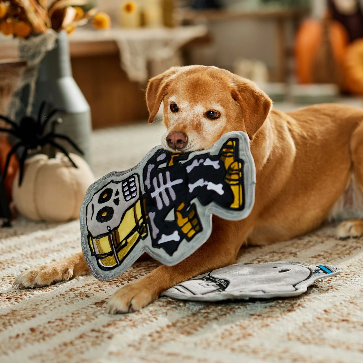 STAR WARS Halloween R2-D2 & C-3PO Stuffing-Free Flat Plush Squeaky Dog Toy 5 STAR WARS Halloween R2-D2 & C-3PO Stuffing-Free Flat Plush Squeaky Dog Toy - Image 3