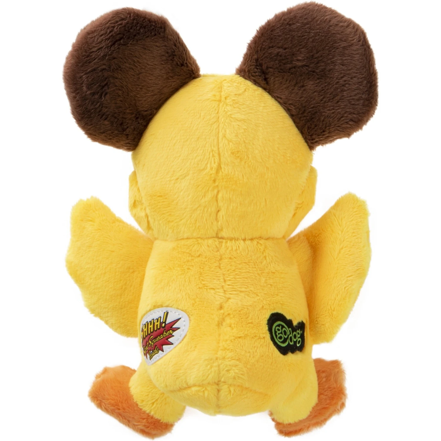 GoDog Silent Squeak Flips Duck/Bear Squeaky Dog Plush Toy, Small 9 GoDog Silent Squeak Flips Duck/Bear Squeaky Dog Plush Toy, Small - Image 7