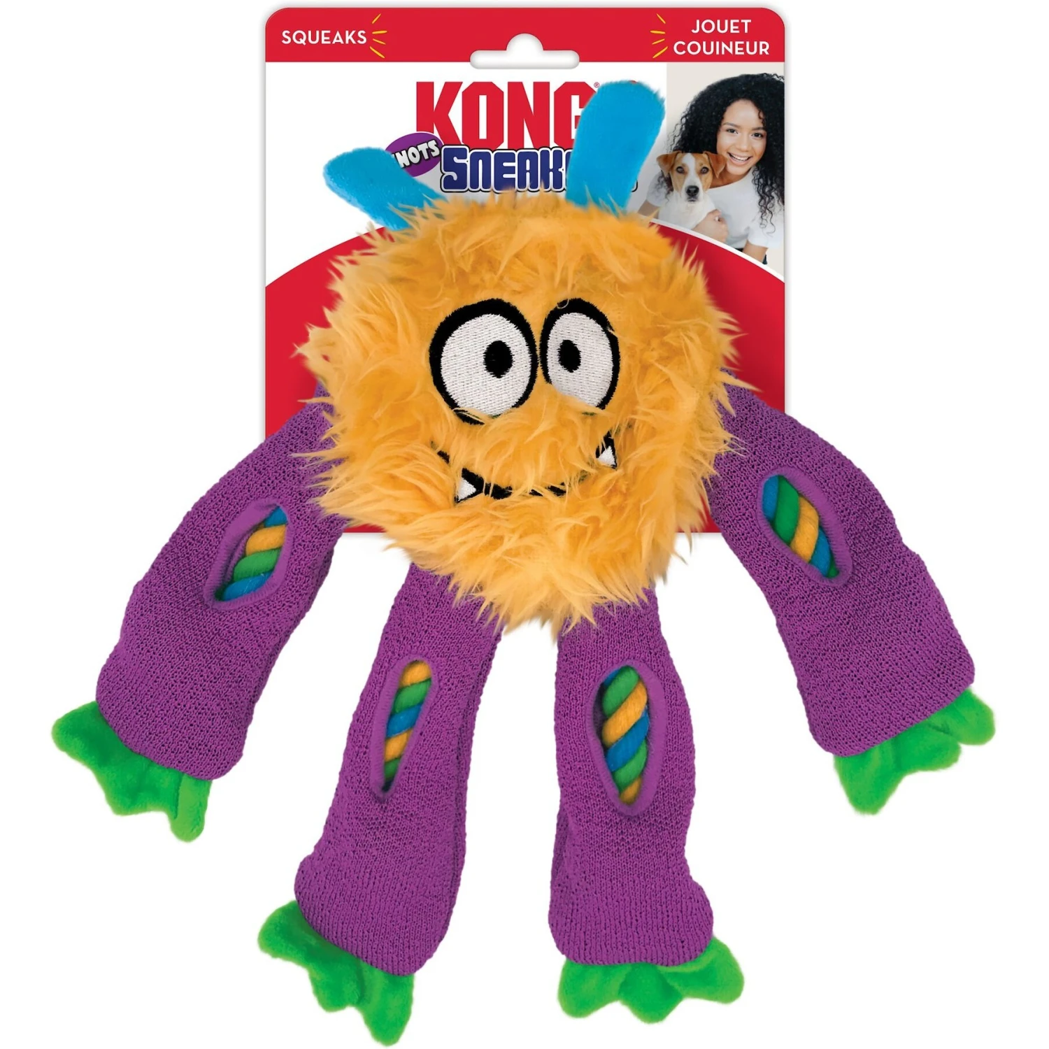 KONG Sneakerz Knots Dog Toy, Character Varies 4 KONG Sneakerz Knots Dog Toy, Character Varies - Image 2