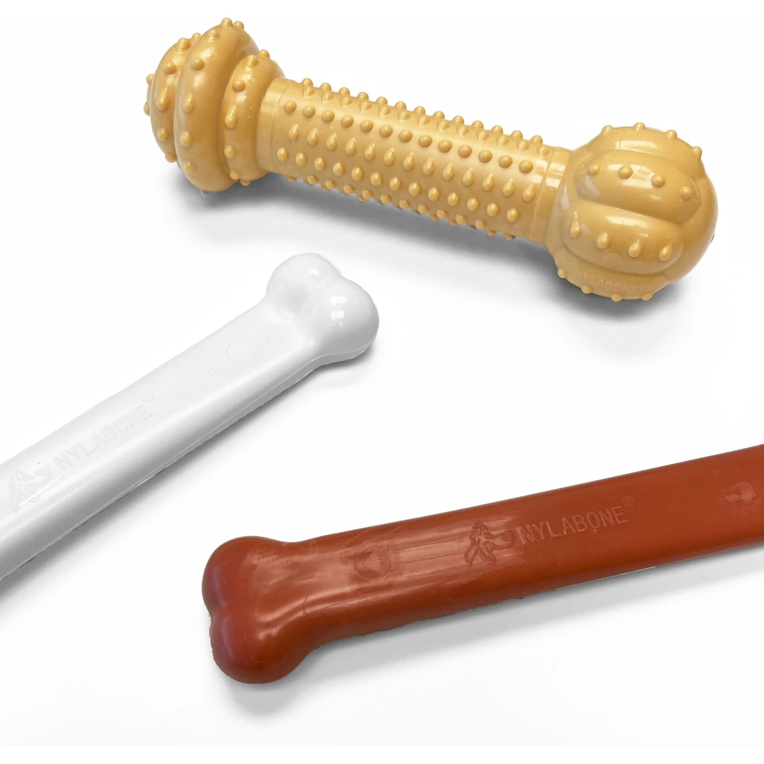 Nylabone Power Chew Nylon Dog Bones Bundle Chicken, Bacon & Peanut Butter 4 Nylabone Power Chew Nylon Dog Bones Bundle Chicken, Bacon & Peanut Butter - Image 2