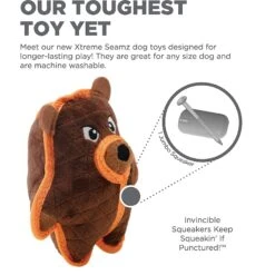 Outward Hound Xtreme Seamz Bear Dog Toy -Pet Dog Toys 279860 PT1. AC SS1800 V1631680900