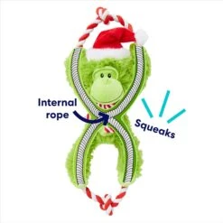 Frisco Holiday Monkey Plush With Rope Squeaky Dog Toy -Pet Dog Toys 287115 PT2. AC SS1800 V1695044339