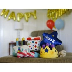 P.L.A.Y. Pet Lifestyle And You Party Time Collection Squeaky Dog Toy, 5 Count -Pet Dog Toys 297634 PT2. AC SS1800 V1621032583