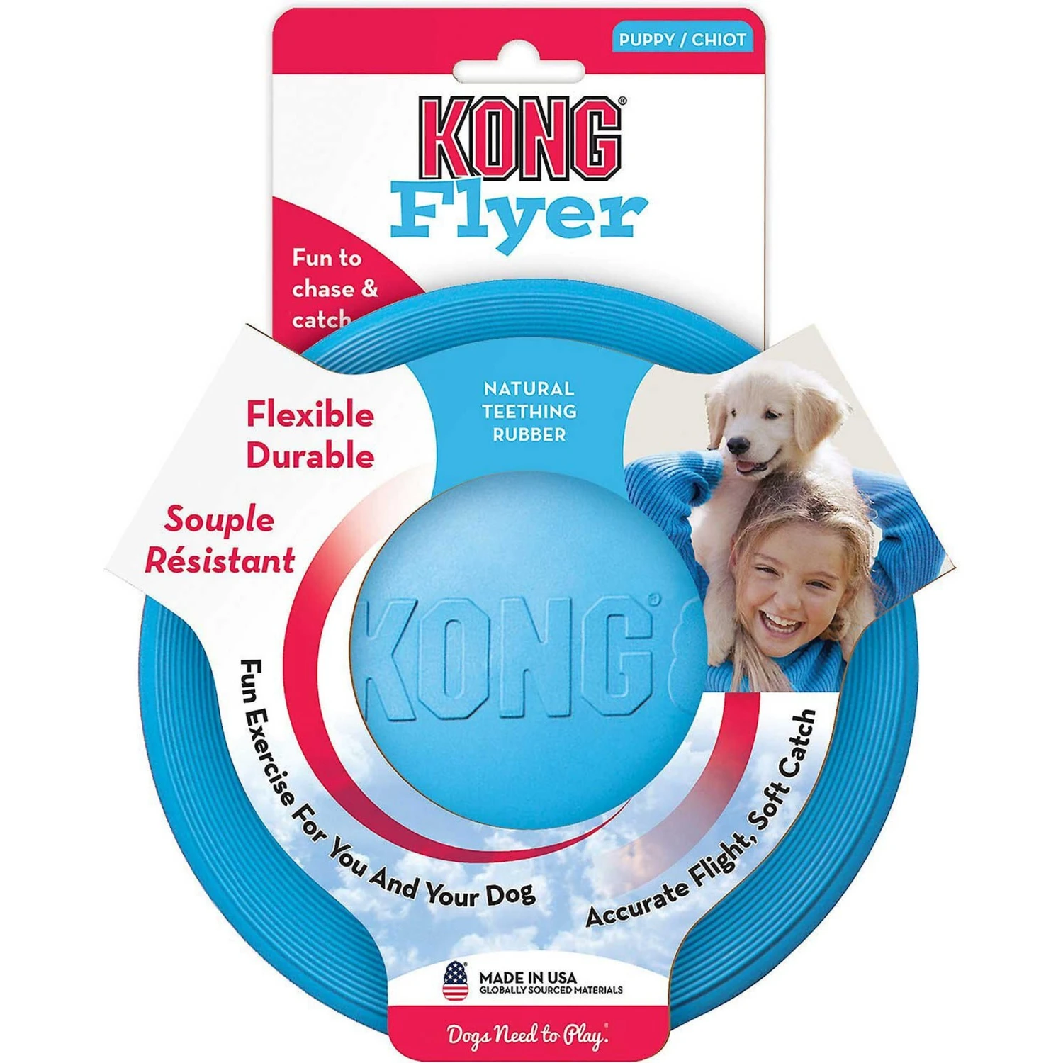 KONG Puppy Flyer Dog Toy, Color Varies & Wellness Soft Puppy Bites Lamb & Salmon Recipe Grain-Free Natural Dog Treats 4 KONG Puppy Flyer Dog Toy, Color Varies & Wellness Soft Puppy Bites Lamb & Salmon Recipe Grain-Free Natural Dog Treats - Image 2
