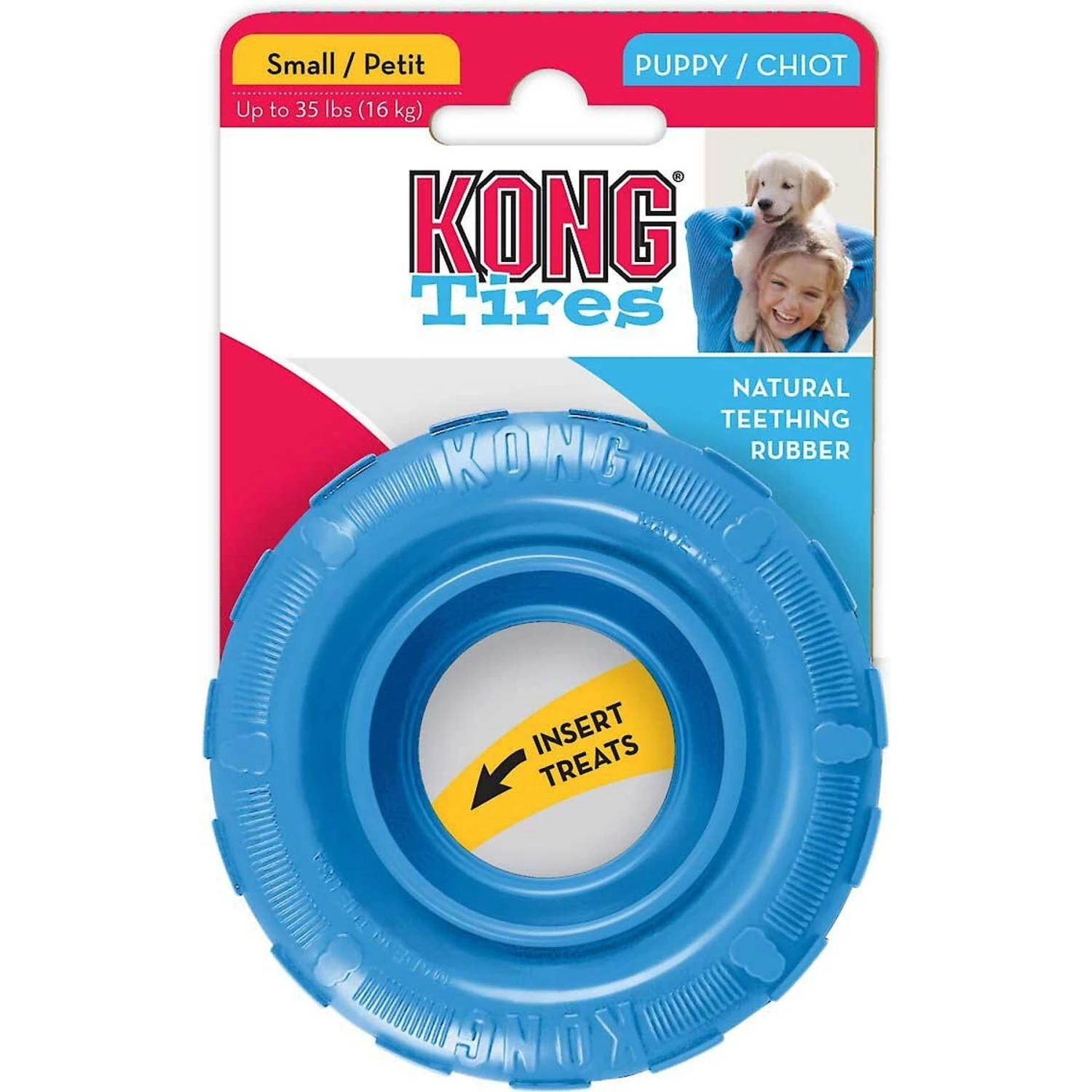 KONG Puppy Tires Dog Toy, Color Varies & Wellness Soft Puppy Bites Lamb & Salmon Recipe Grain-Free Natural Dog Treats 4 KONG Puppy Tires Dog Toy, Color Varies & Wellness Soft Puppy Bites Lamb & Salmon Recipe Grain-Free Natural Dog Treats - Image 2