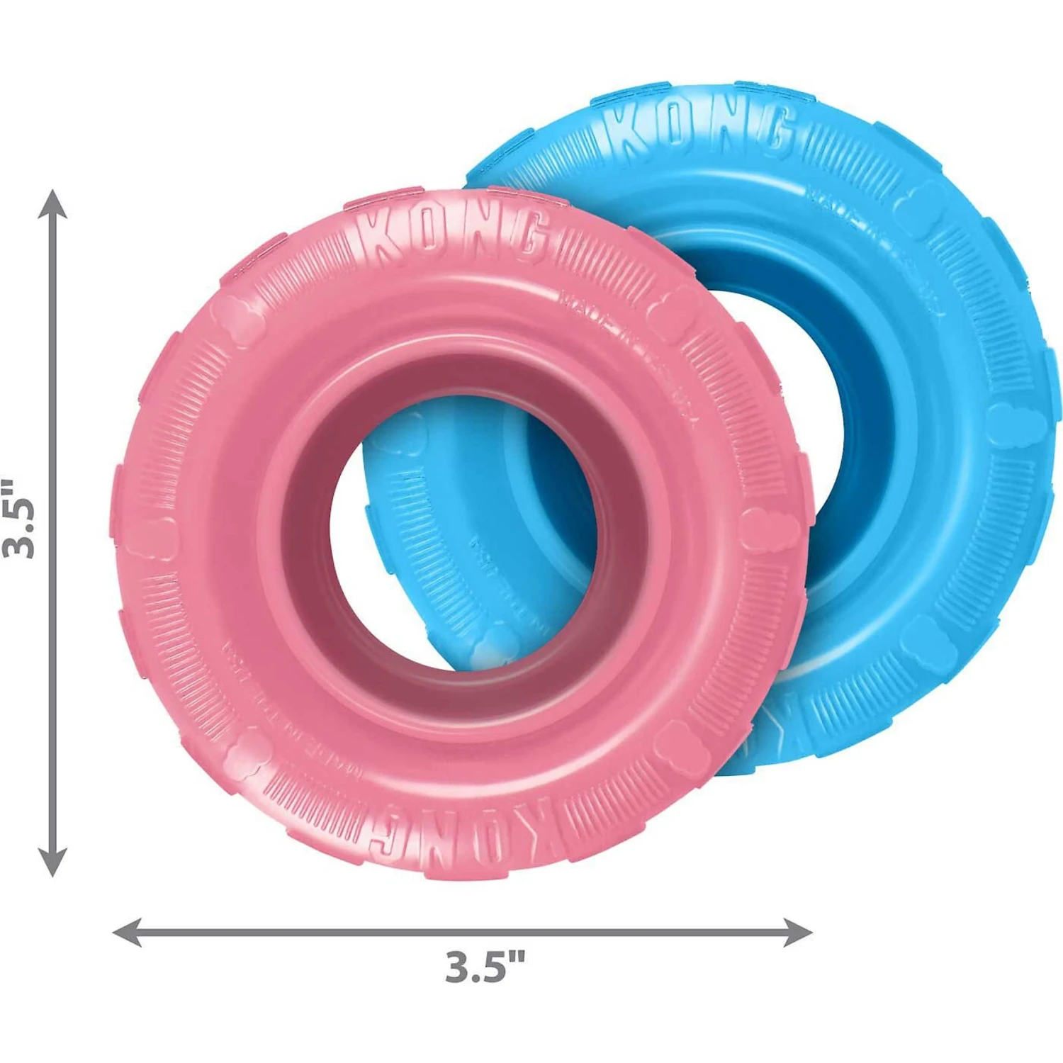 KONG Puppy Tires Dog Toy, Color Varies & Wellness Soft Puppy Bites Lamb & Salmon Recipe Grain-Free Natural Dog Treats 6 KONG Puppy Tires Dog Toy, Color Varies & Wellness Soft Puppy Bites Lamb & Salmon Recipe Grain-Free Natural Dog Treats - Image 4