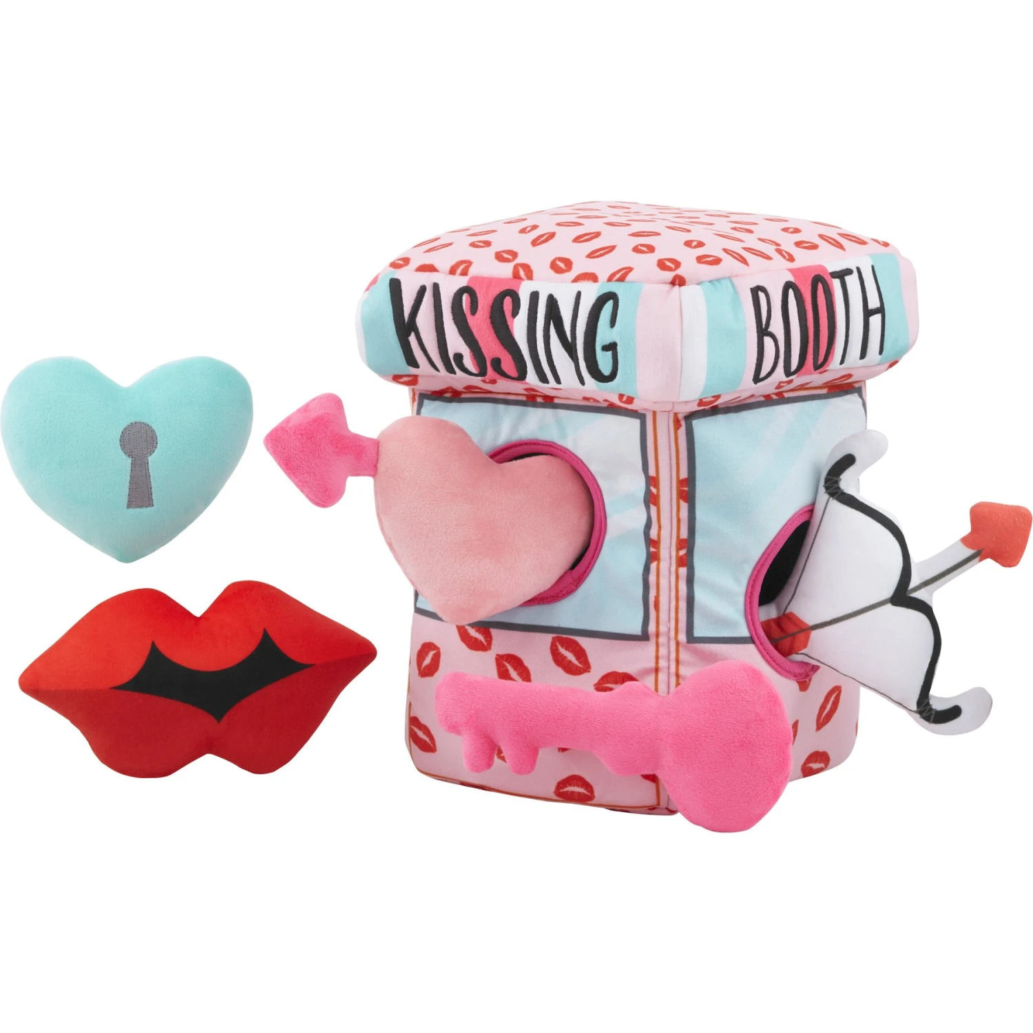 Frisco Valentine Kissing Booth Hide & Seek Puzzle Plush Squeaky Dog Toy 3 Frisco Valentine Kissing Booth Hide & Seek Puzzle Plush Squeaky Dog Toy