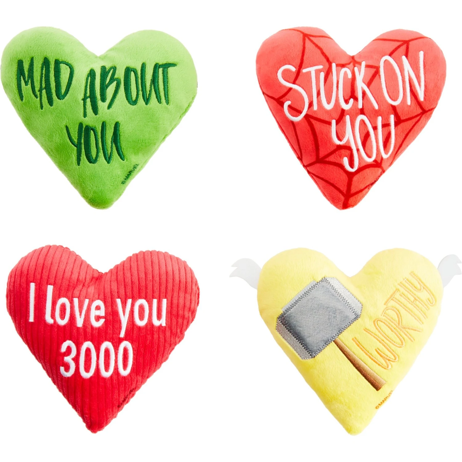 Marvel 's Valentine Candy Heart Heroes Plush Squeaky Dog Toy 5 Marvel 's Valentine Candy Heart Heroes Plush Squeaky Dog Toy - Image 3