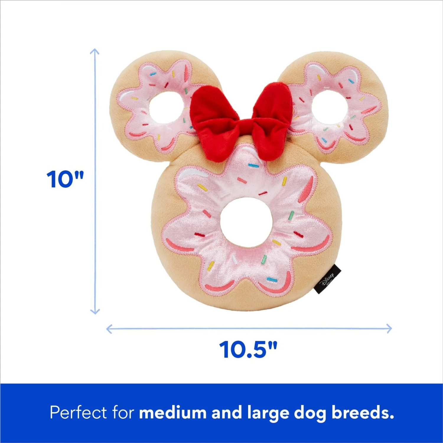 Disney Mickey Mouse Donut Plush Squeaky Dog Toy & Disney Minnie Mouse Donut Plush Squeaky Dog Toy 4 Disney Mickey Mouse Donut Plush Squeaky Dog Toy & Disney Minnie Mouse Donut Plush Squeaky Dog Toy - Image 2