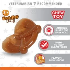 Nylabone Power Chew Pretzel Dog Toy Bacon & Peanut Butter -Pet Dog Toys 304157 PT2. AC SS1800 V1679679296