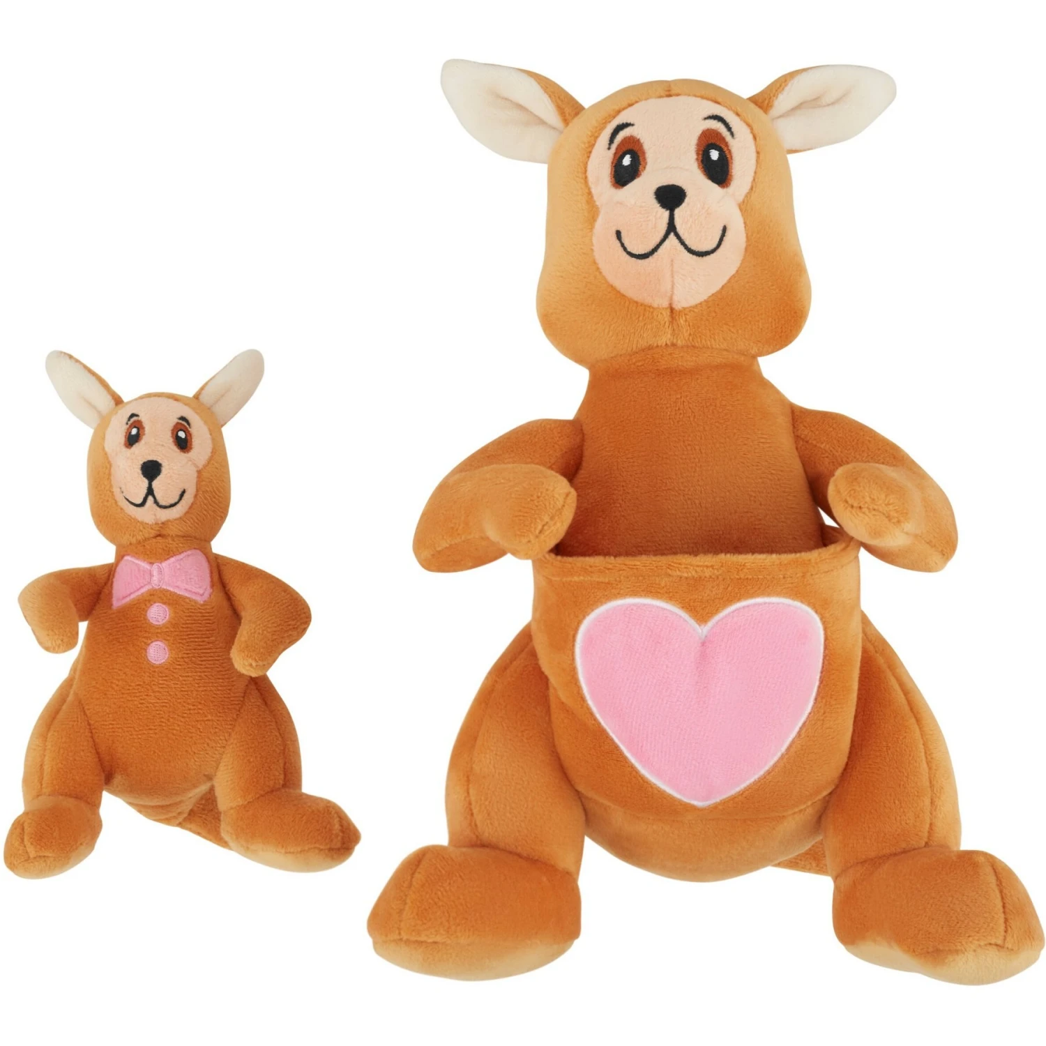 Frisco Valentine Kangaroo & Joey Plush Squeaky Dog Toy 5 Frisco Valentine Kangaroo & Joey Plush Squeaky Dog Toy - Image 3