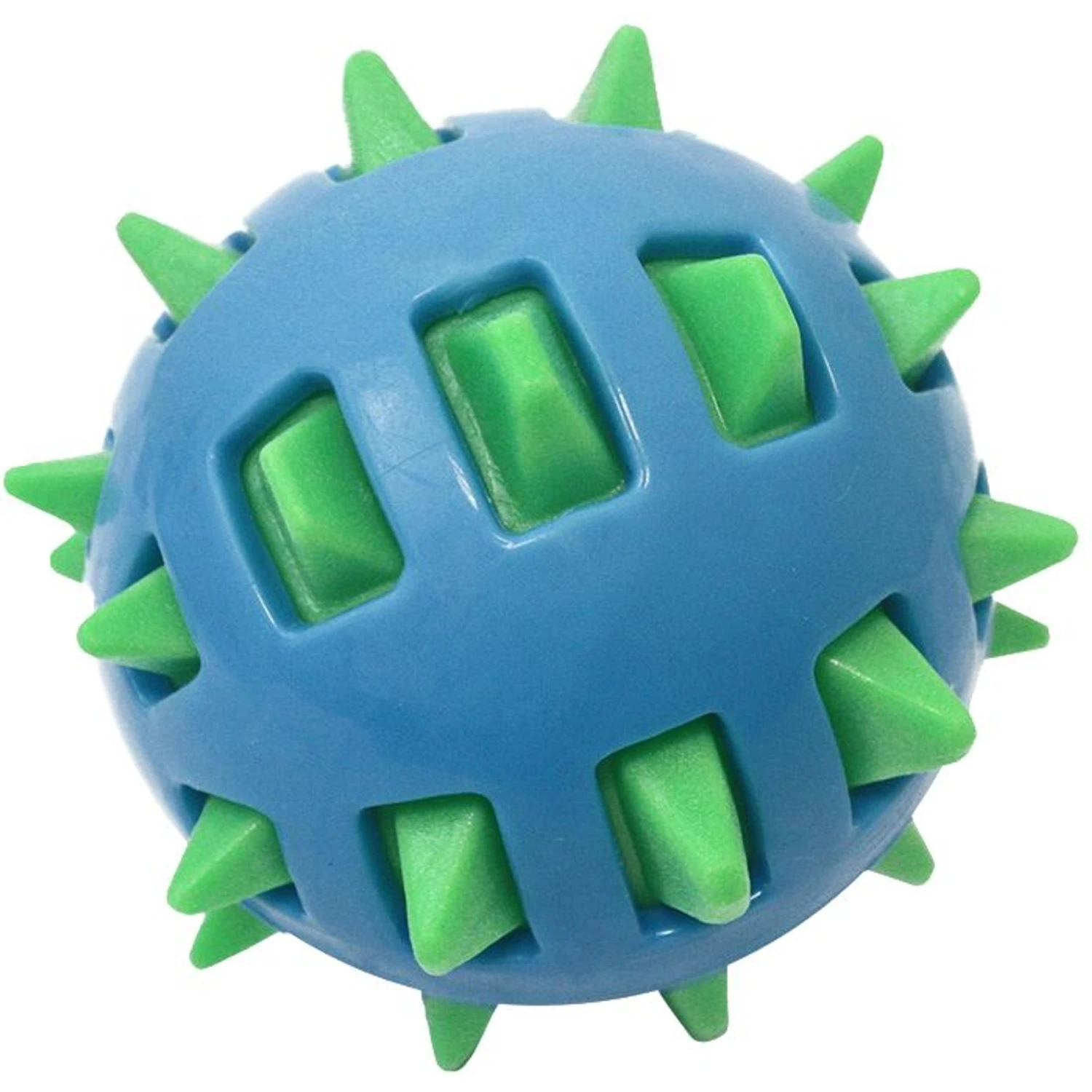 Multipet Spike TPR Ball Dog Toy, Color Varies 3 Multipet Spike TPR Ball Dog Toy, Color Varies