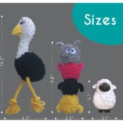 Rocket & Rex Squeakers, Rope & Plush Dog Toy Gift Set, 3 Count -Pet Dog Toys 318047 PT4. AC SS1800 V1632182797