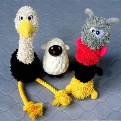 Rocket & Rex Squeakers, Rope & Plush Dog Toy Gift Set, 3 Count -Pet Dog Toys 318047 PT5. AC SS1800 V1632174395