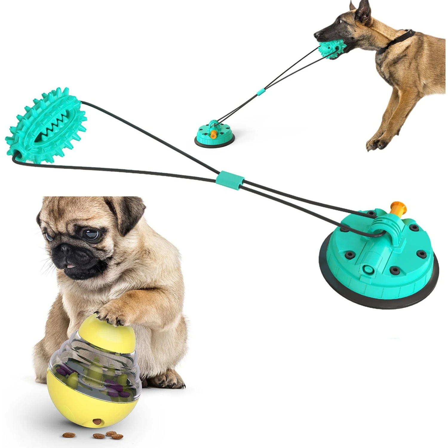 Hanamya Toothbrush Dog Chew Toy With Suction Cup, 2 Count 3 Hanamya Toothbrush Dog Chew Toy With Suction Cup, 2 Count