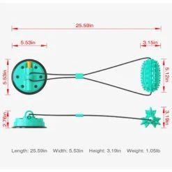 Hanamya Toothbrush Dog Chew Toy With Suction Cup, 2 Count 16 Hanamya Toothbrush Dog Chew Toy With Suction Cup, 2 Count -Pet Dog Toys 318126 PT5. AC SS1800 V1694286713