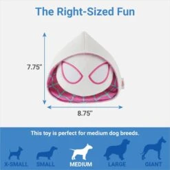 Marvel 's Ghost Spider Round Plush Squeaky Dog Toy -Pet Dog Toys 328783 PT1. AC SS1800 V1659023181