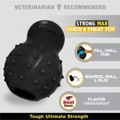 Nylabone Strong MAX Chew Cone Stuffable Chew Toy For Dogs MAX Rubber Stuffable Cone Beef Max -Pet Dog Toys 329491 PT2. AC SS1800 V1696516041