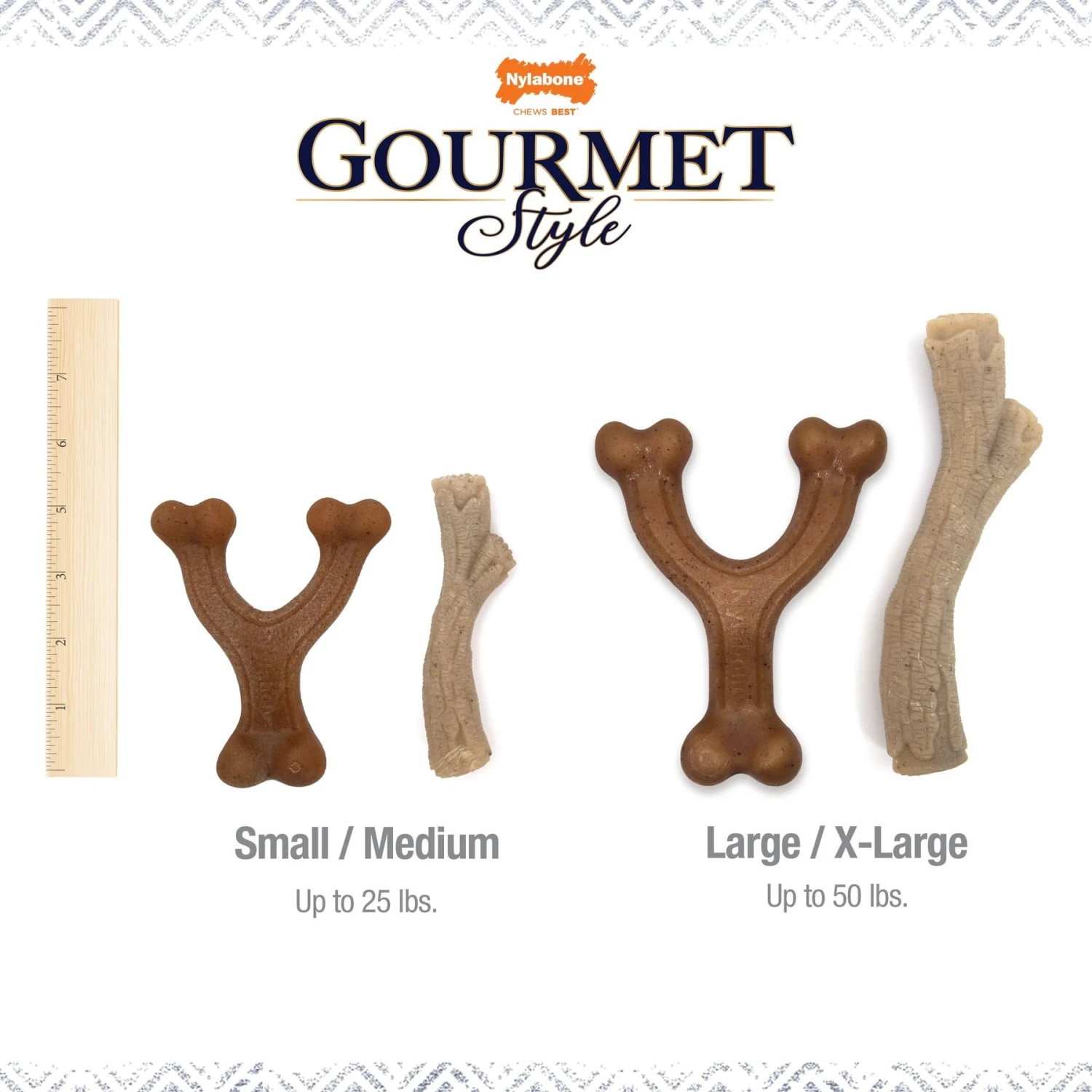 Nylabone Gourmet Style Strong Chew Dog Chew Toy Bundle, Bacon & Peanut Butter 11 Nylabone Gourmet Style Strong Chew Dog Chew Toy Bundle, Bacon & Peanut Butter - Image 9