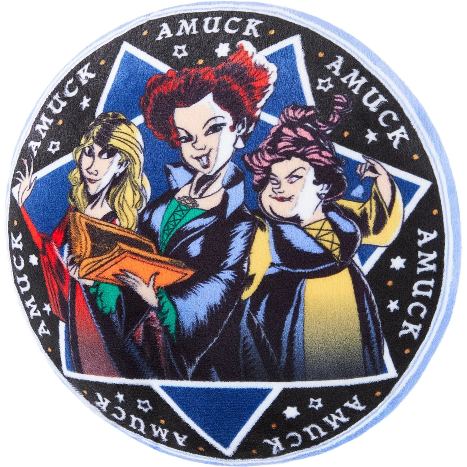 Disney Halloween Hocus Pocus Amuck Round Plush Squeaky Dog Toy 3 Disney Halloween Hocus Pocus Amuck Round Plush Squeaky Dog Toy