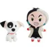 Disney Halloween Villains Cruella De Vil & Dalmatian Plush Squeaky Dog Toy