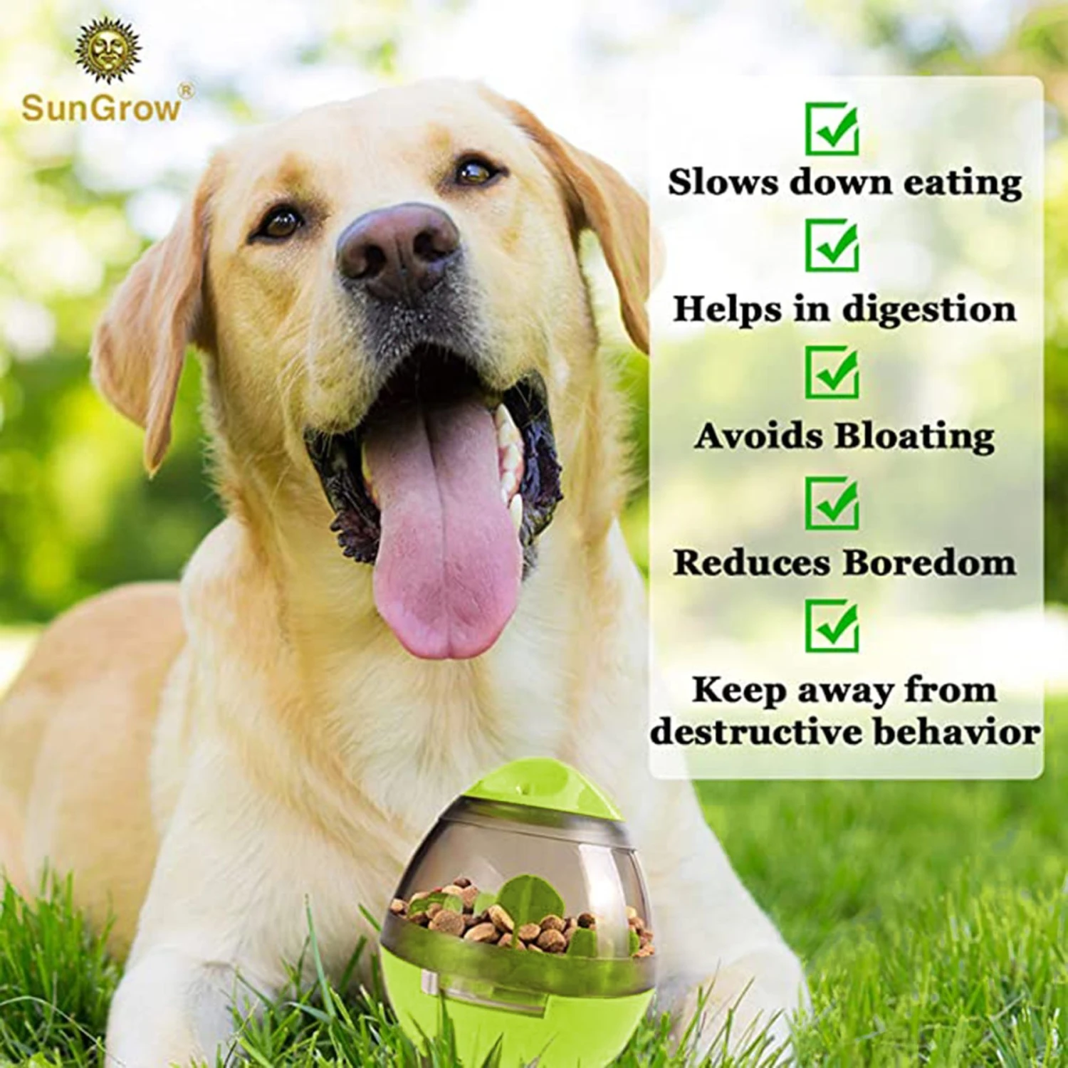 SunGrow Boredom & Separation Anxiety Relief Stimulation Treat Dispensing Cat & Dog Toy 5 SunGrow Boredom & Separation Anxiety Relief Stimulation Treat Dispensing Cat & Dog Toy - Image 3