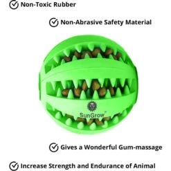 SunGrow Interactive Chew Ball Treat Dispenser Dog & Cat Teething Toy -Pet Dog Toys 352931 PT5. AC SS1800 V1639436501