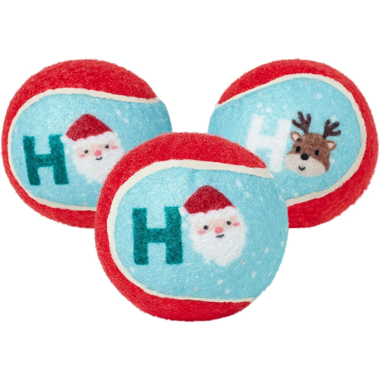 Frisco Holiday Ho Ho Ho Fetch Squeaky Tennis Ball Dog Toy 3 Frisco Holiday Ho Ho Ho Fetch Squeaky Tennis Ball Dog Toy