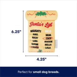 Frisco Holiday Santa's List Plush & TPR Inside Dog Toy -Pet Dog Toys 360970 PT1. AC SS1800 V1695043877