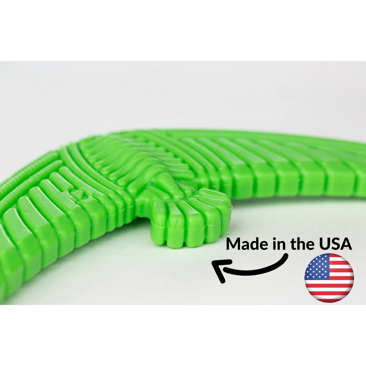 Hugglehounds LeLe Tuffut-Flex Flyer Dog Toy, Green 4 Hugglehounds LeLe Tuffut-Flex Flyer Dog Toy, Green - Image 2