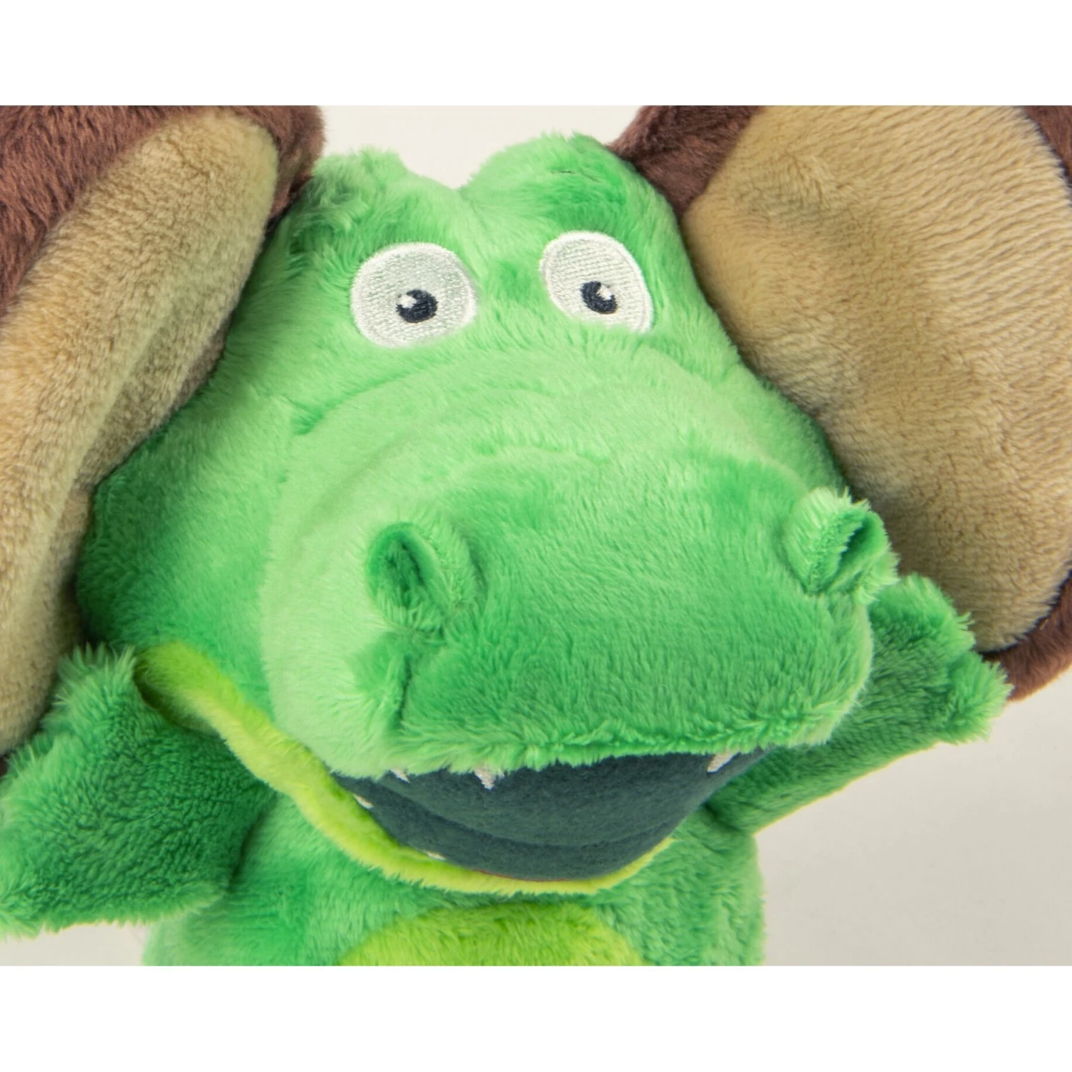 GoDog Silent Squeak Flips Gator Monkey Dog Toy, Green 5 GoDog Silent Squeak Flips Gator Monkey Dog Toy, Green - Image 3