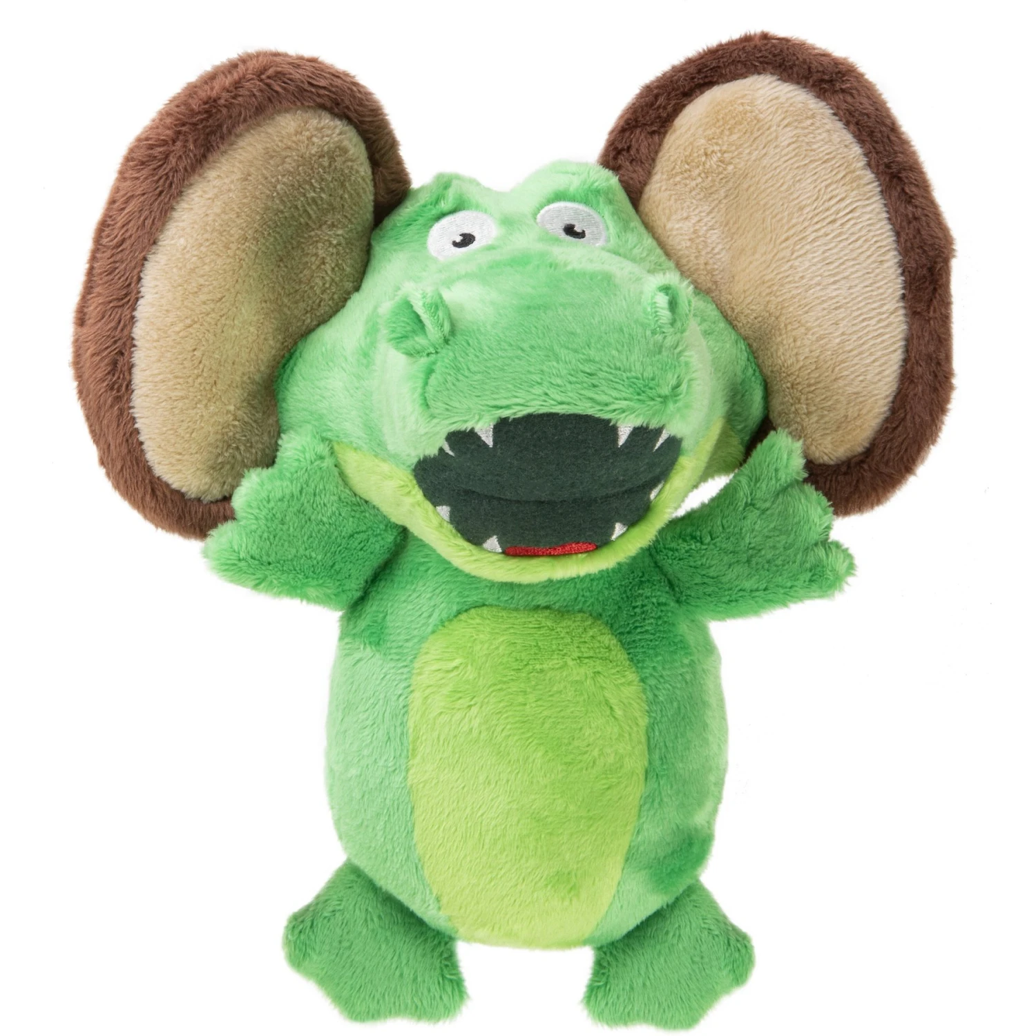 GoDog Silent Squeak Flips Gator Monkey Dog Toy, Green 7 GoDog Silent Squeak Flips Gator Monkey Dog Toy, Green - Image 5