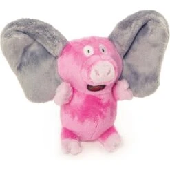 GoDog Silent Squeak Flips Pig Elephant Dog Toy, Pink, Small -Pet Dog Toys 362882 PT1. AC SS1800 V1642638735