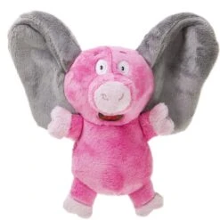 GoDog Silent Squeak Flips Pig Elephant Dog Toy, Pink, Small -Pet Dog Toys 362882 PT4. AC SS1800 V1642652545
