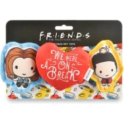 Fetch For Pets Friends V-Day "We Were On A Break" Squeaky Dog Toy, 3 Count