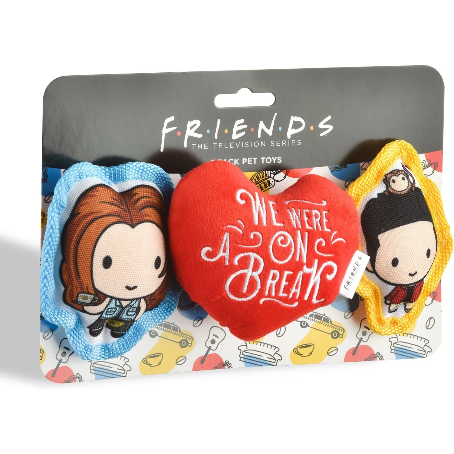 Fetch For Pets Friends V-Day "We Were On A Break" Squeaky Dog Toy, 3 Count 4 Fetch For Pets Friends V-Day "We Were On A Break" Squeaky Dog Toy, 3 Count - Image 2