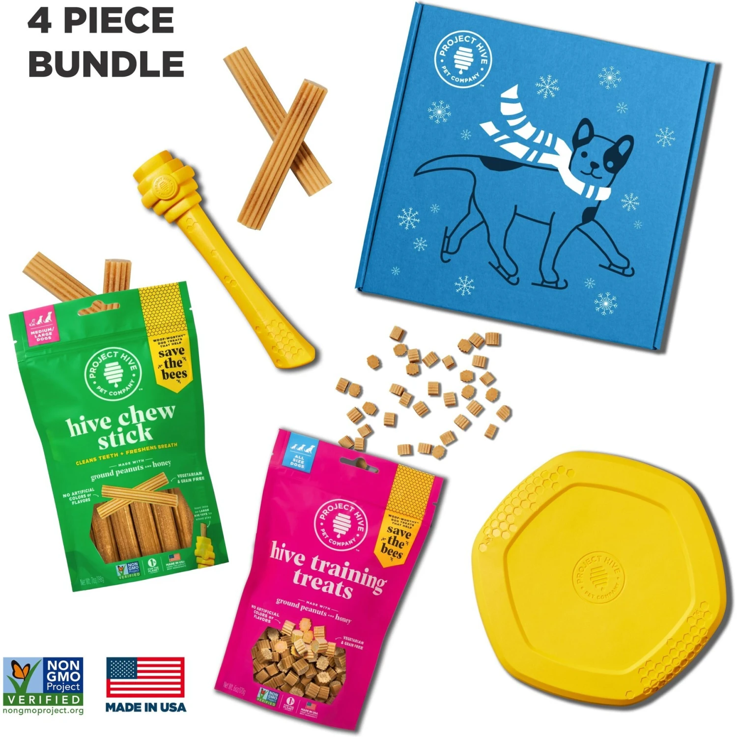 Project Hive Pet Company Interactive Dog Toys & Treats Holiday Bundle 3 Project Hive Pet Company Interactive Dog Toys & Treats Holiday Bundle