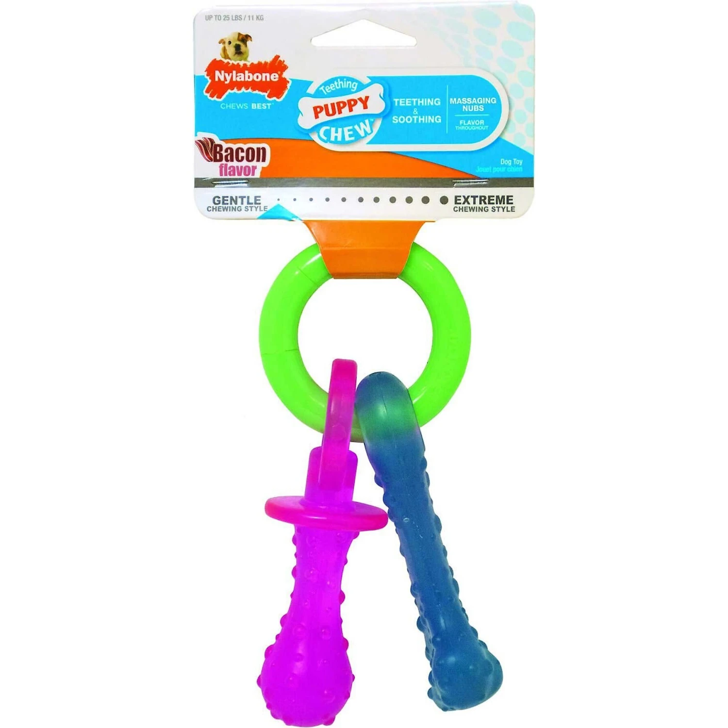 Nylabone Advanced Oral Care Original Flavor Puppy Dental Kit & Nylabone Puppy Pacifier Teething Toy Chew Teething Pacifier Bacon 8 Nylabone Advanced Oral Care Original Flavor Puppy Dental Kit & Nylabone Puppy Pacifier Teething Toy Chew Teething Pacifier Bacon - Image 6