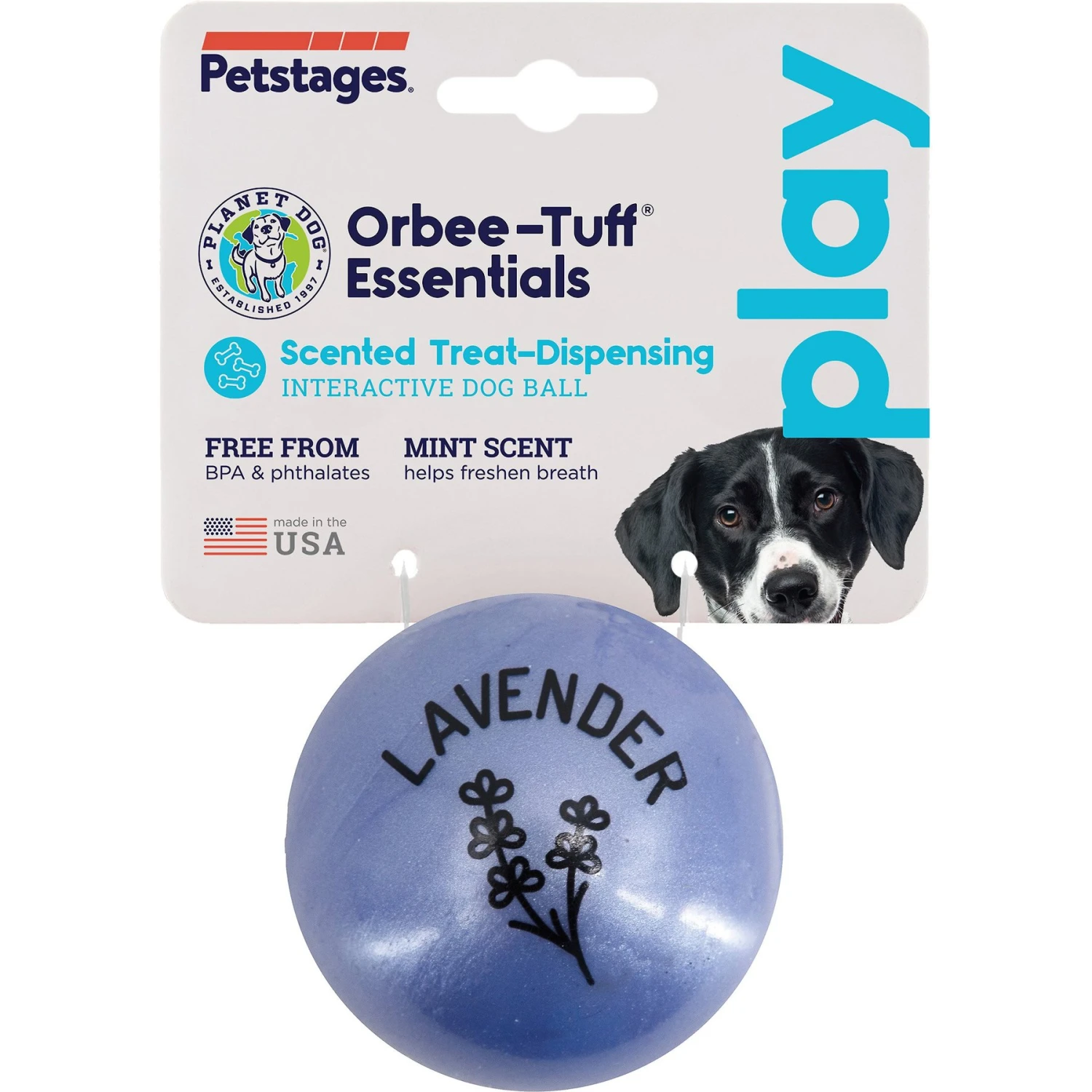 Planet Dog Orbee-Tuff Essentials Lavender Scented Interactive Dog Ball Treat Dispenser Toy, Purple 9 Planet Dog Orbee-Tuff Essentials Lavender Scented Interactive Dog Ball Treat Dispenser Toy, Purple - Image 7