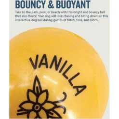 Planet Dog Orbee-Tuff Essentials Vanilla Scented Interactive Dog Ball Treat Dispenser Toy, Yellow -Pet Dog Toys 367765 PT3. AC SS1800 V1644522990