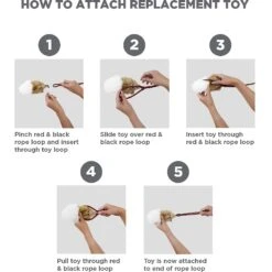 Outward Hound Fox Tail Teaser Wand Dog Toy Replacement Lure -Pet Dog Toys 368180 PT4. AC SS1800 V1644525408