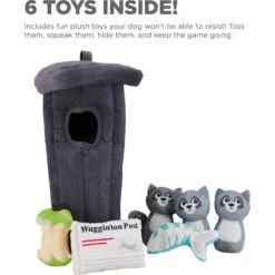 Outward Hound Hide A Raccoon Puzzle Plush Dog Toy -Pet Dog Toys 368202 PT4. AC SS1800 V1644530844