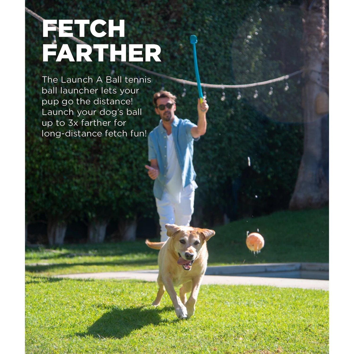 Outward Hound Launch A Ball Tennis Dog Toy 4 Outward Hound Launch A Ball Tennis Dog Toy - Image 2