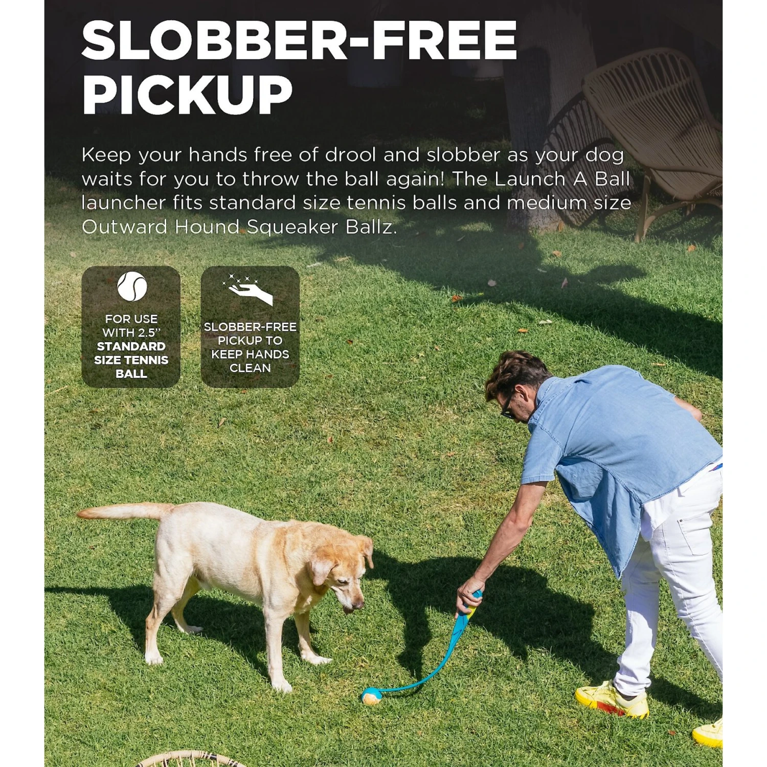 Outward Hound Launch A Ball Tennis Dog Toy 5 Outward Hound Launch A Ball Tennis Dog Toy - Image 3