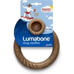 Lumabone Ring-Stuffer Bacon Flavor Dog Toy -Pet Dog Toys 370189 PT2. AC SS1800 V1646759275