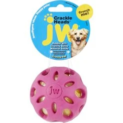 JW Pet Crackle Heads Ball Dog Toy, Color Varies -Pet Dog Toys 53331 PT4. AC SS1800 V1531446143