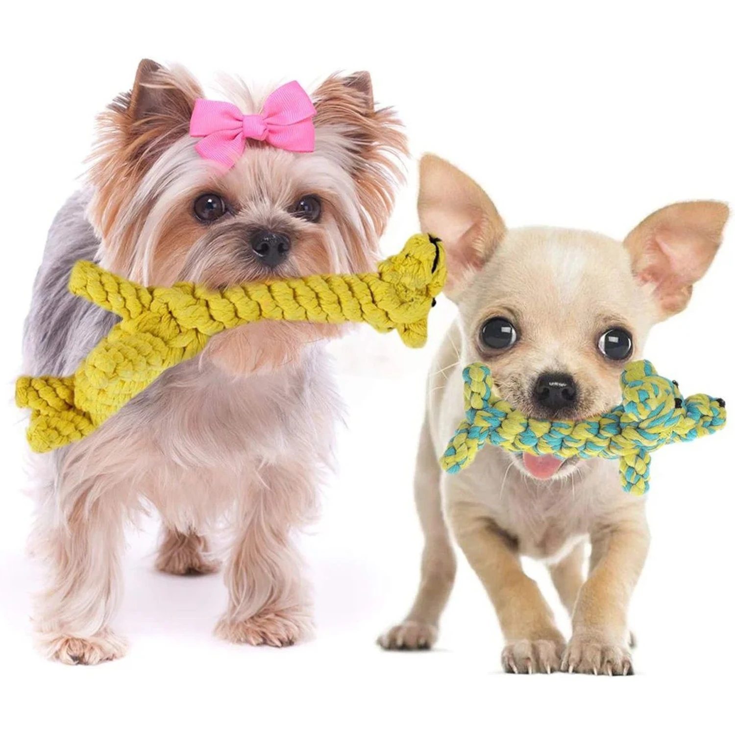 SunGrow Aggressive Chewers Small Dog & Cat Tug Of War Rope & Chase Teething Toys, 2 Count 4 SunGrow Aggressive Chewers Small Dog & Cat Tug Of War Rope & Chase Teething Toys, 2 Count - Image 2