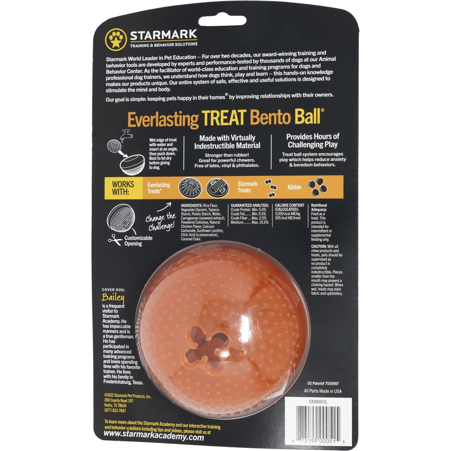 Starmark Everlasting Treat Bento Ball Tough Dog Chew Toy 5 Starmark Everlasting Treat Bento Ball Tough Dog Chew Toy - Image 3