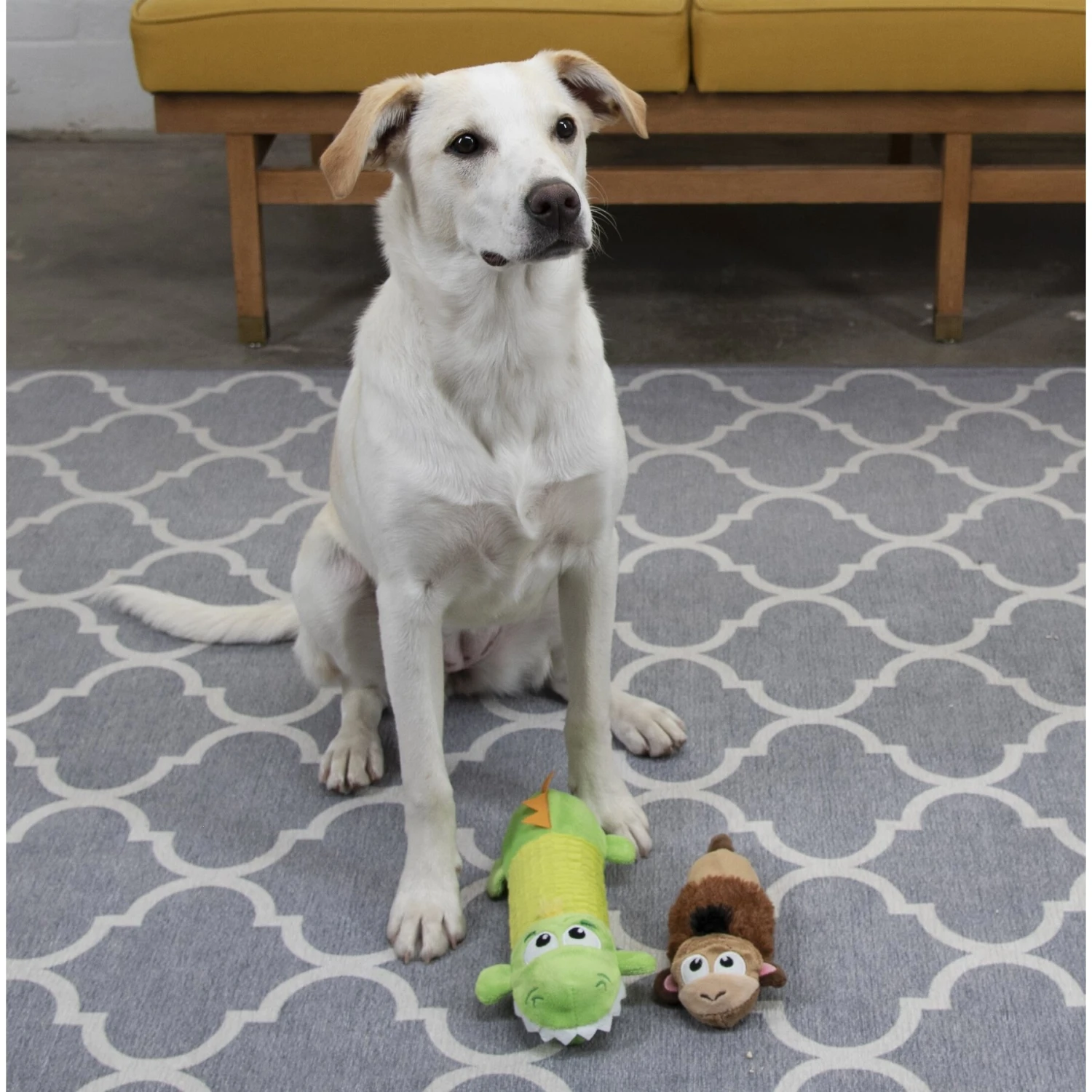 Petstages Monkey Stuffing-Free Squeaky Dog Plush Toy 7 Petstages Monkey Stuffing-Free Squeaky Dog Plush Toy - Image 5